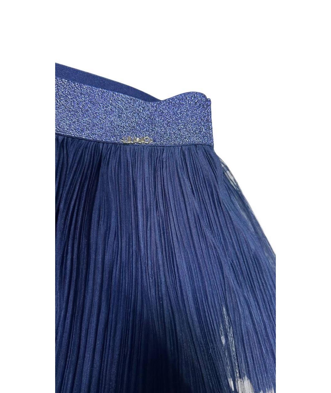 LIU JO Темно-синяя полиэстеровая юбка мини, фото 7