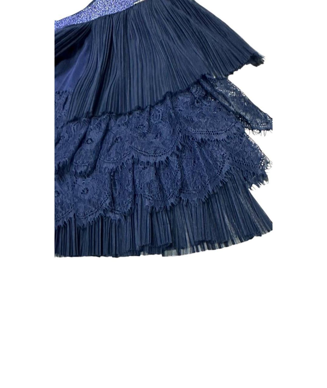 LIU JO Темно-синяя полиэстеровая юбка мини, фото 8