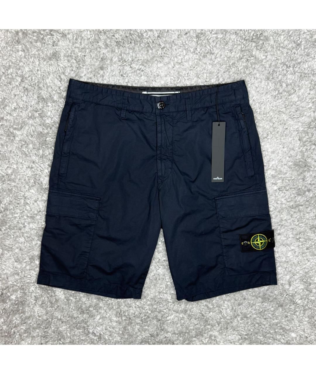 STONE ISLAND Темно-синие шорты, фото 7
