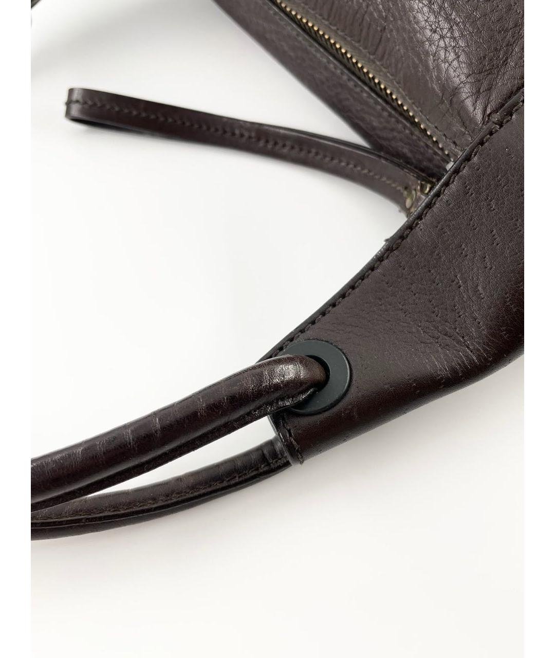 GUCCI Коричневая кожаная сумка через плечо, фото 5