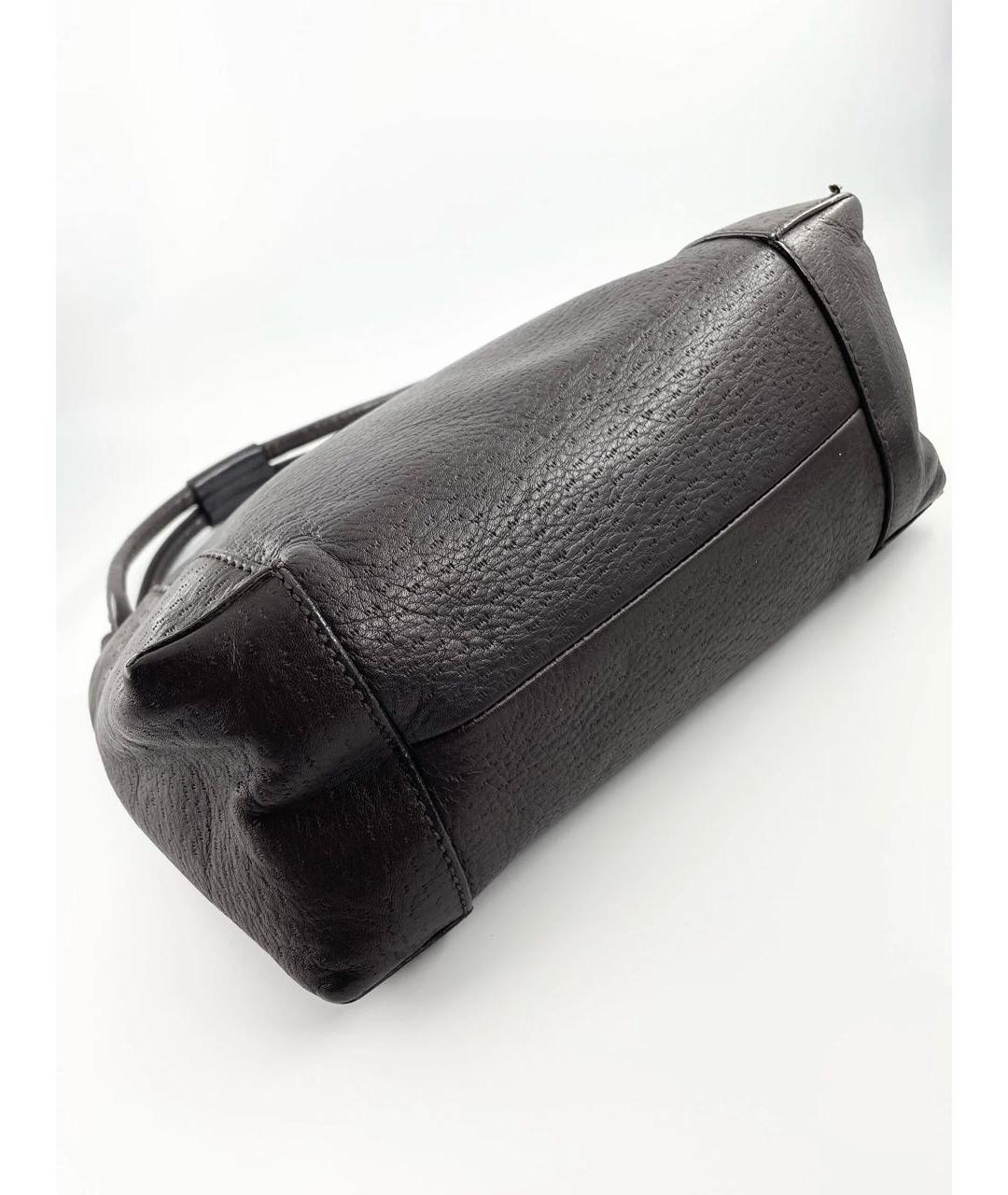 GUCCI Коричневая кожаная сумка через плечо, фото 6