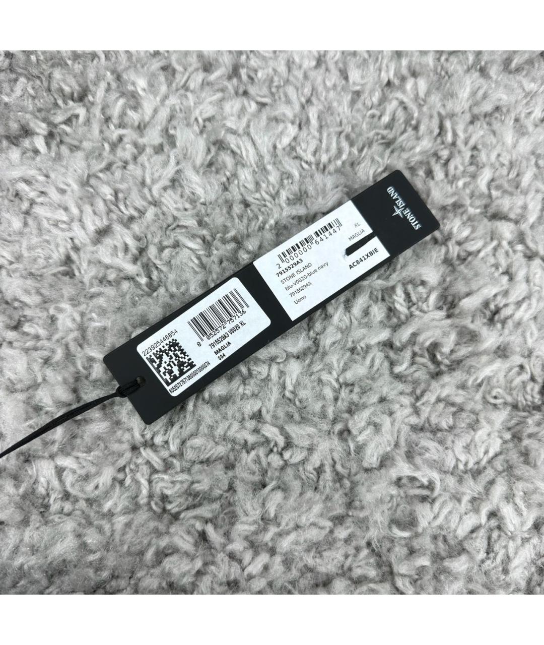 STONE ISLAND Темно-синий шерстяной джемпер / свитер, фото 4