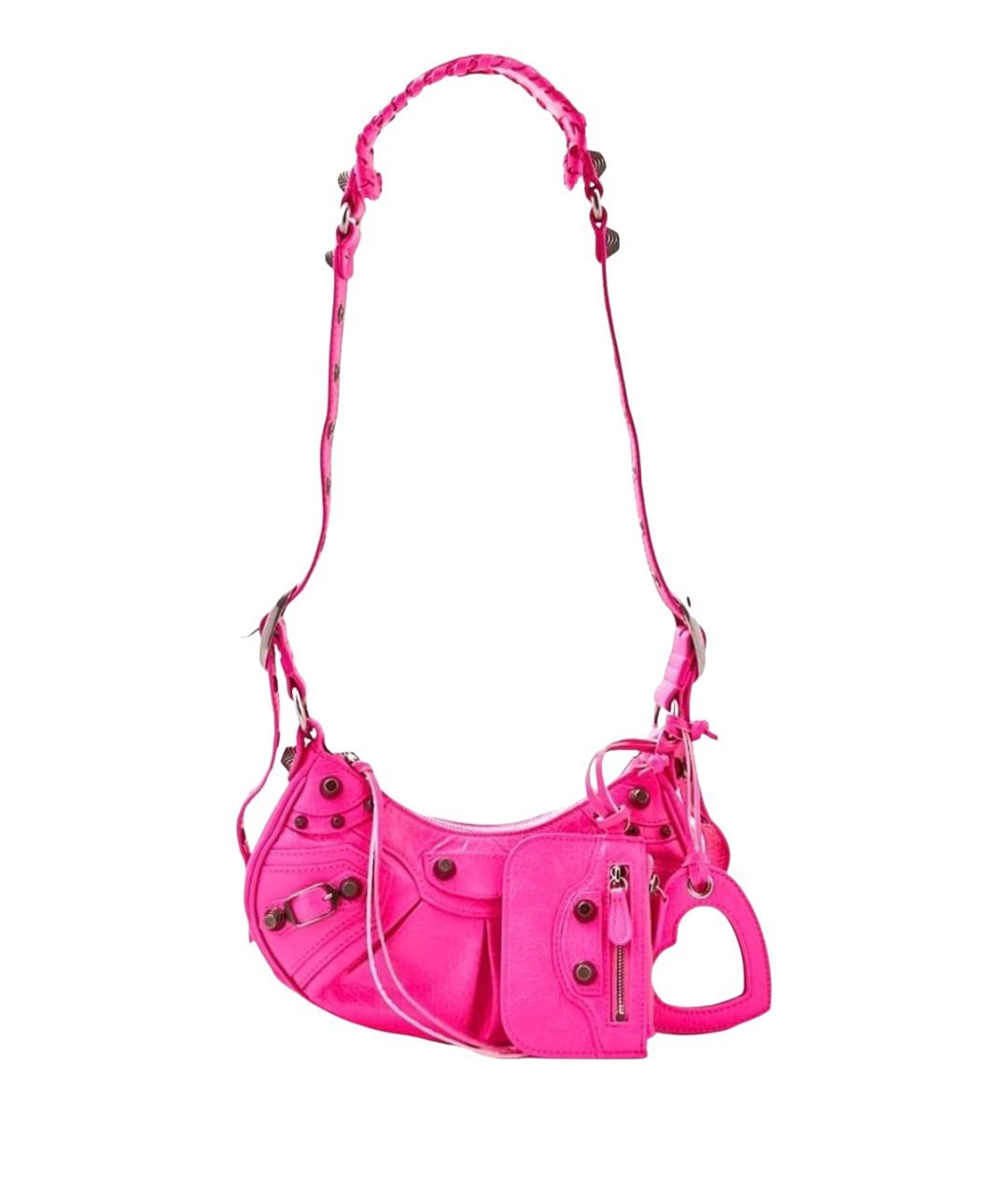 BALENCIAGA Розовая кожаная сумка через плечо, фото 1