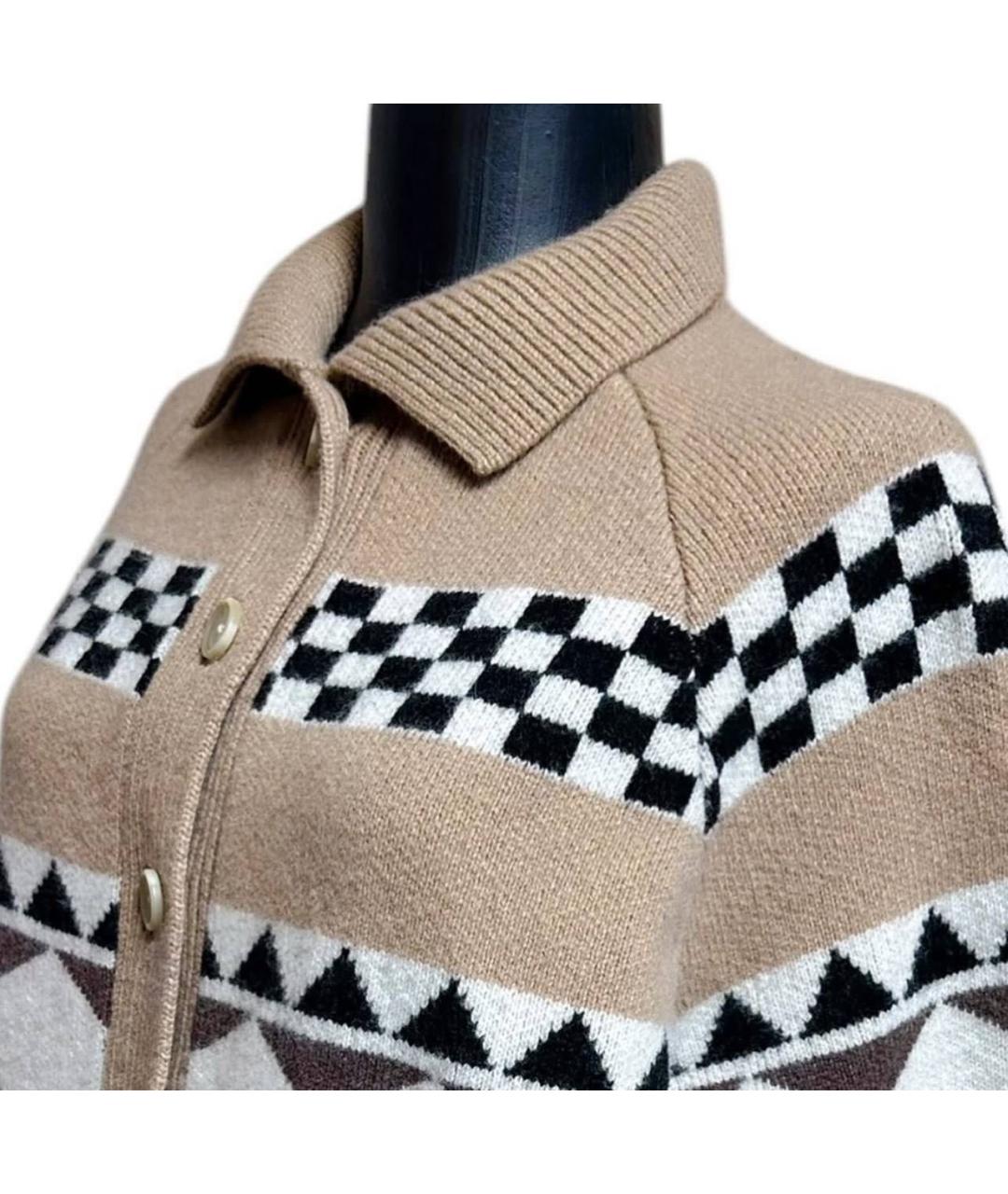 LEVI'S Бежевый шерстяной кардиган, фото 5