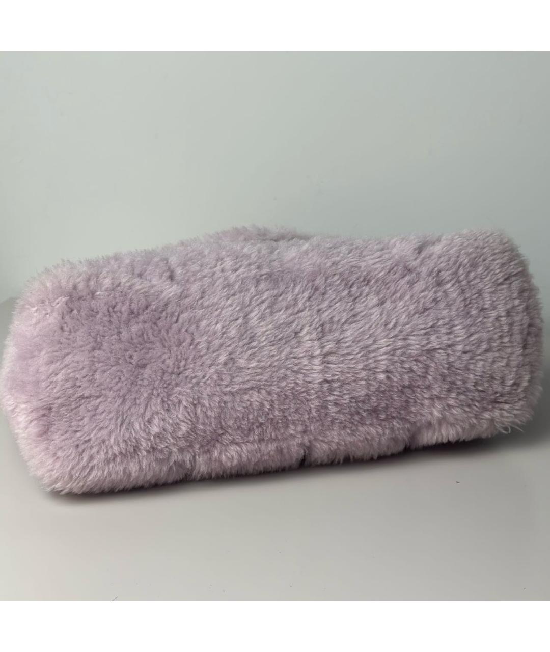 SAINT LAURENT Фиолетовая меховая сумка через плечо, фото 8