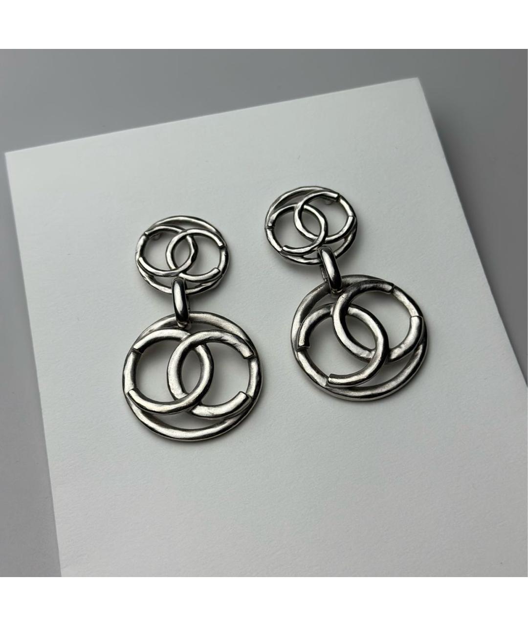 CHANEL Серебряные серьги, фото 7