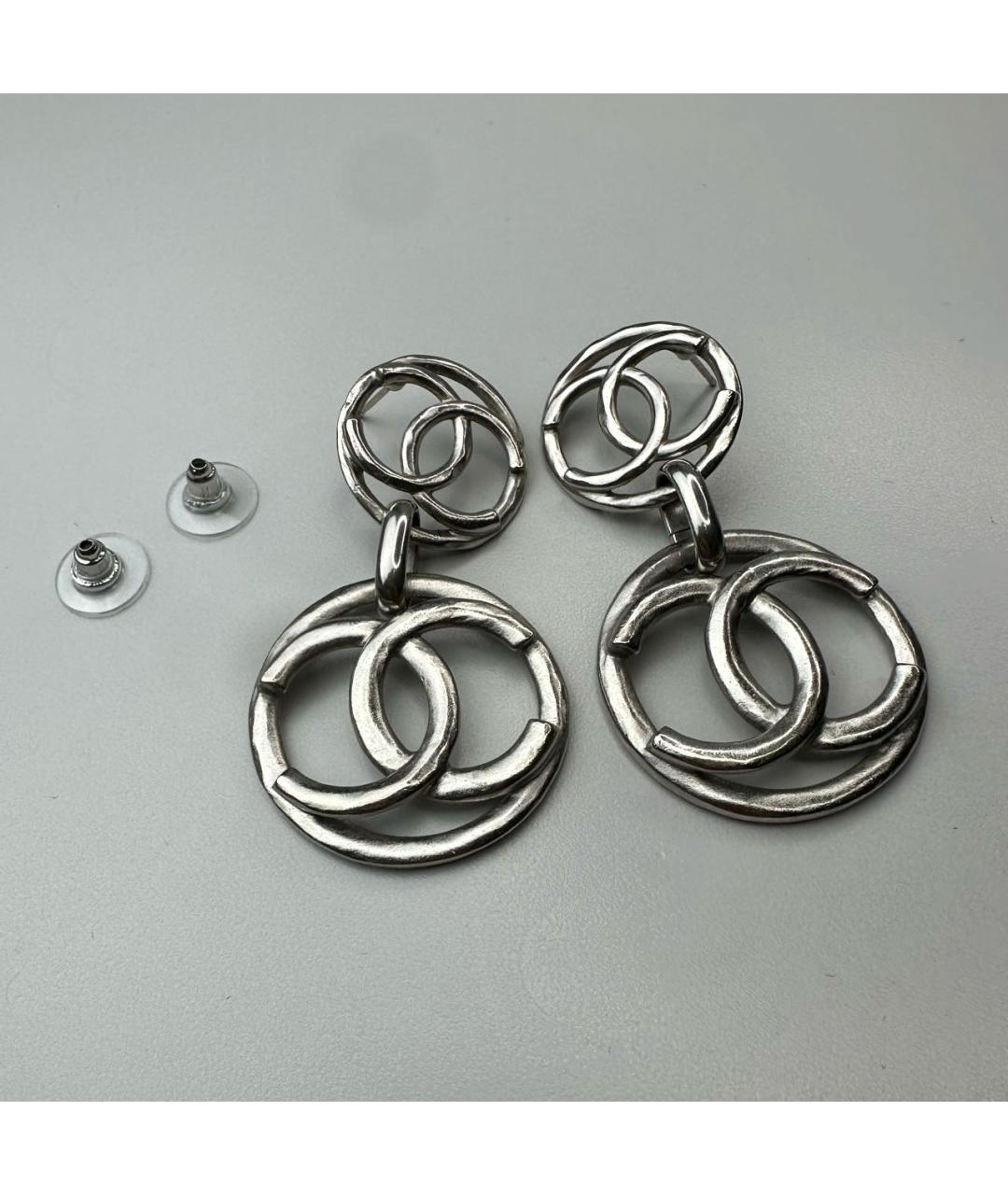 CHANEL Серебряные серьги, фото 4