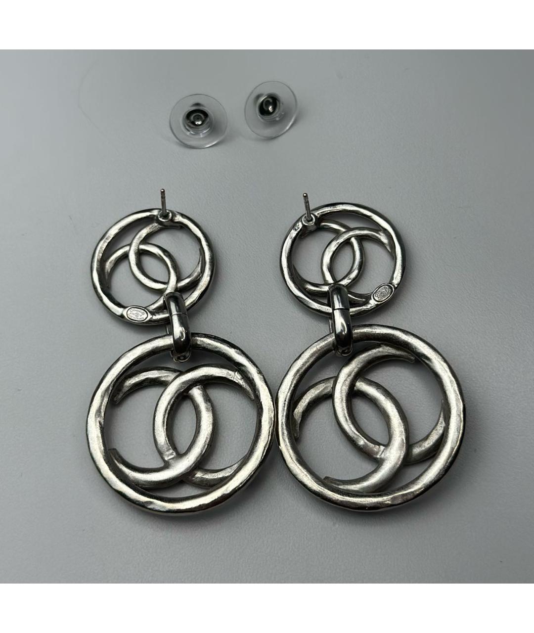 CHANEL Серебряные серьги, фото 5