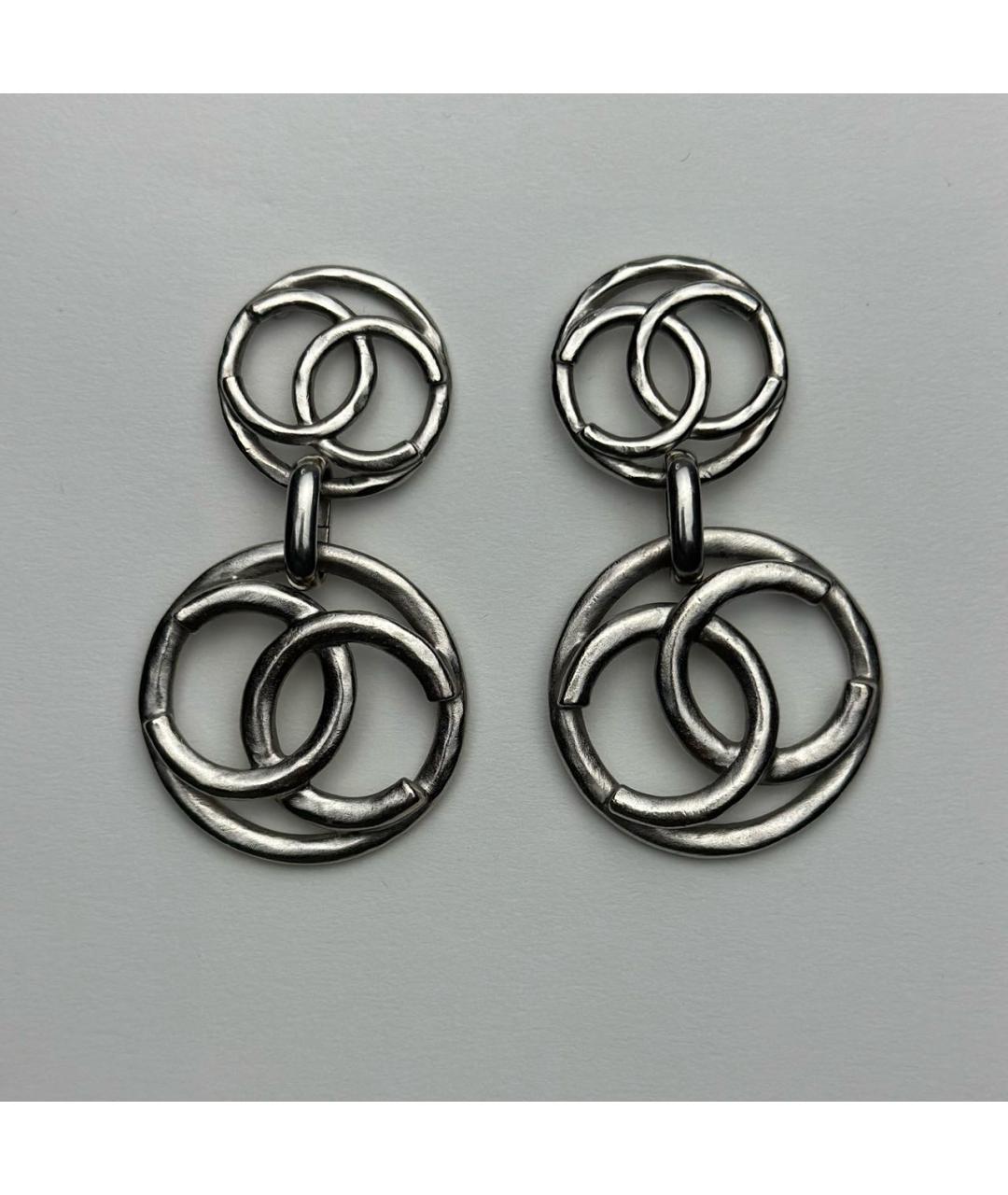 CHANEL Серебряные серьги, фото 3
