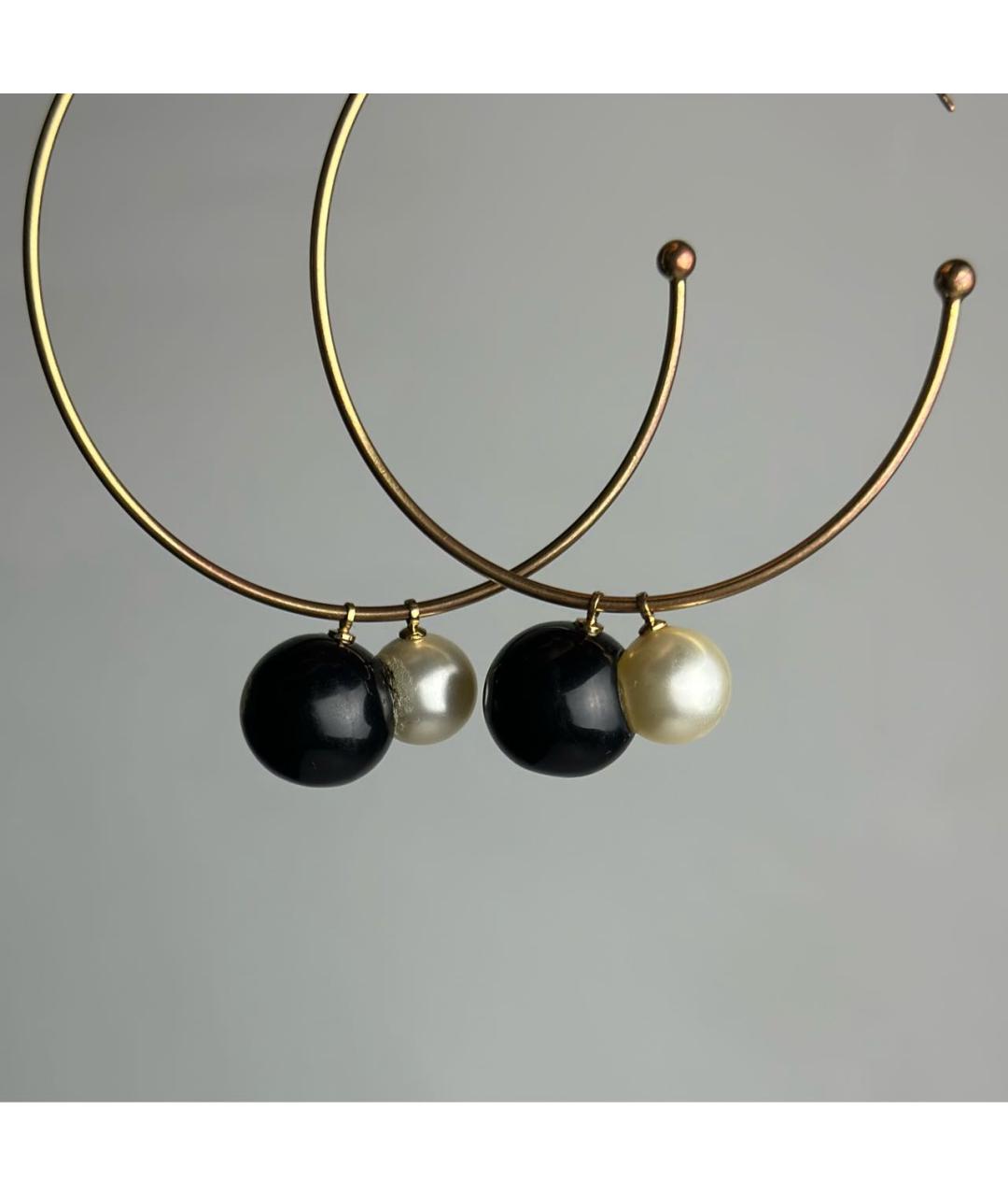 CHANEL Золотые металлические серьги, фото 7