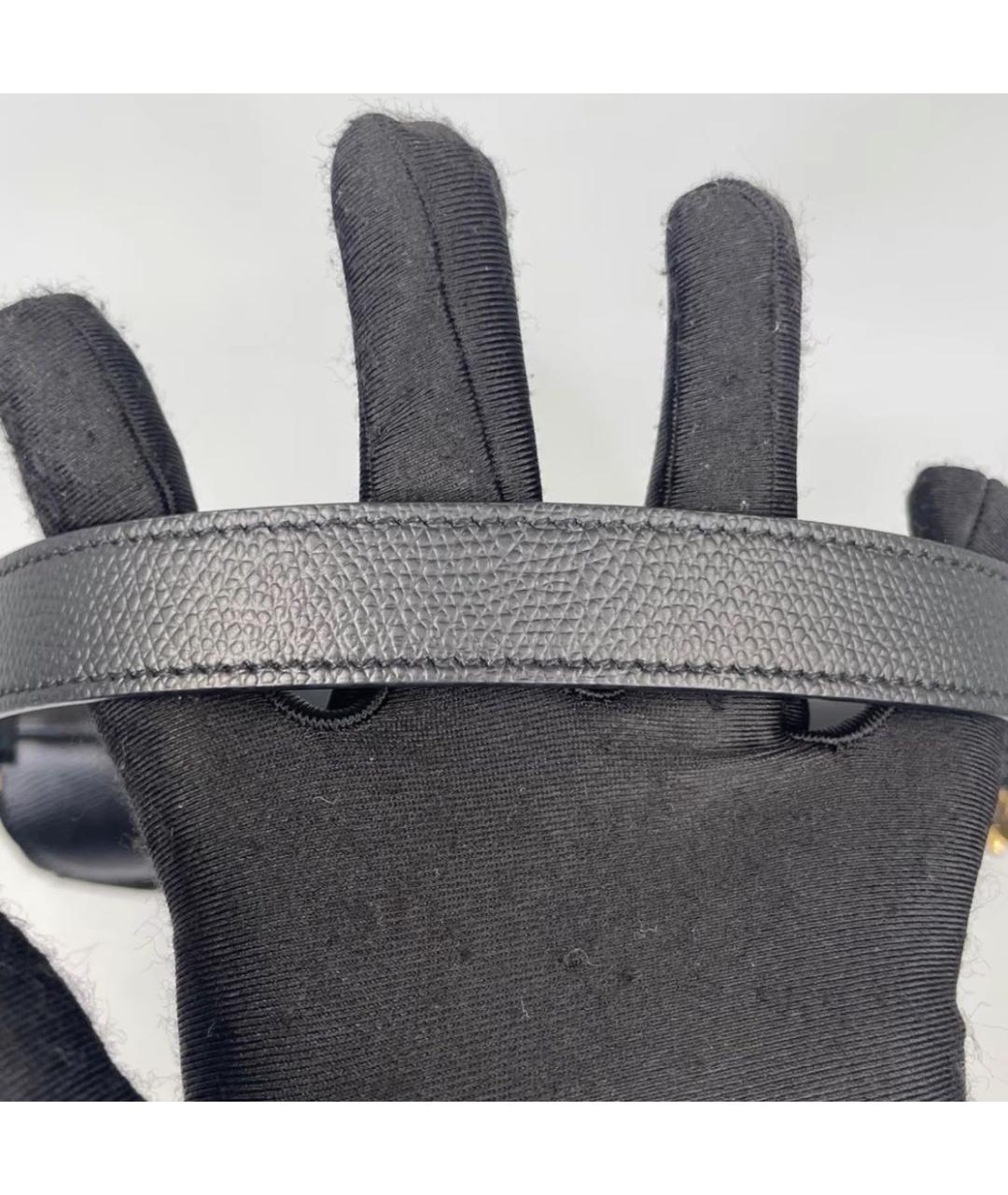 CHRISTIAN DIOR Черная кожаная сумка через плечо, фото 6