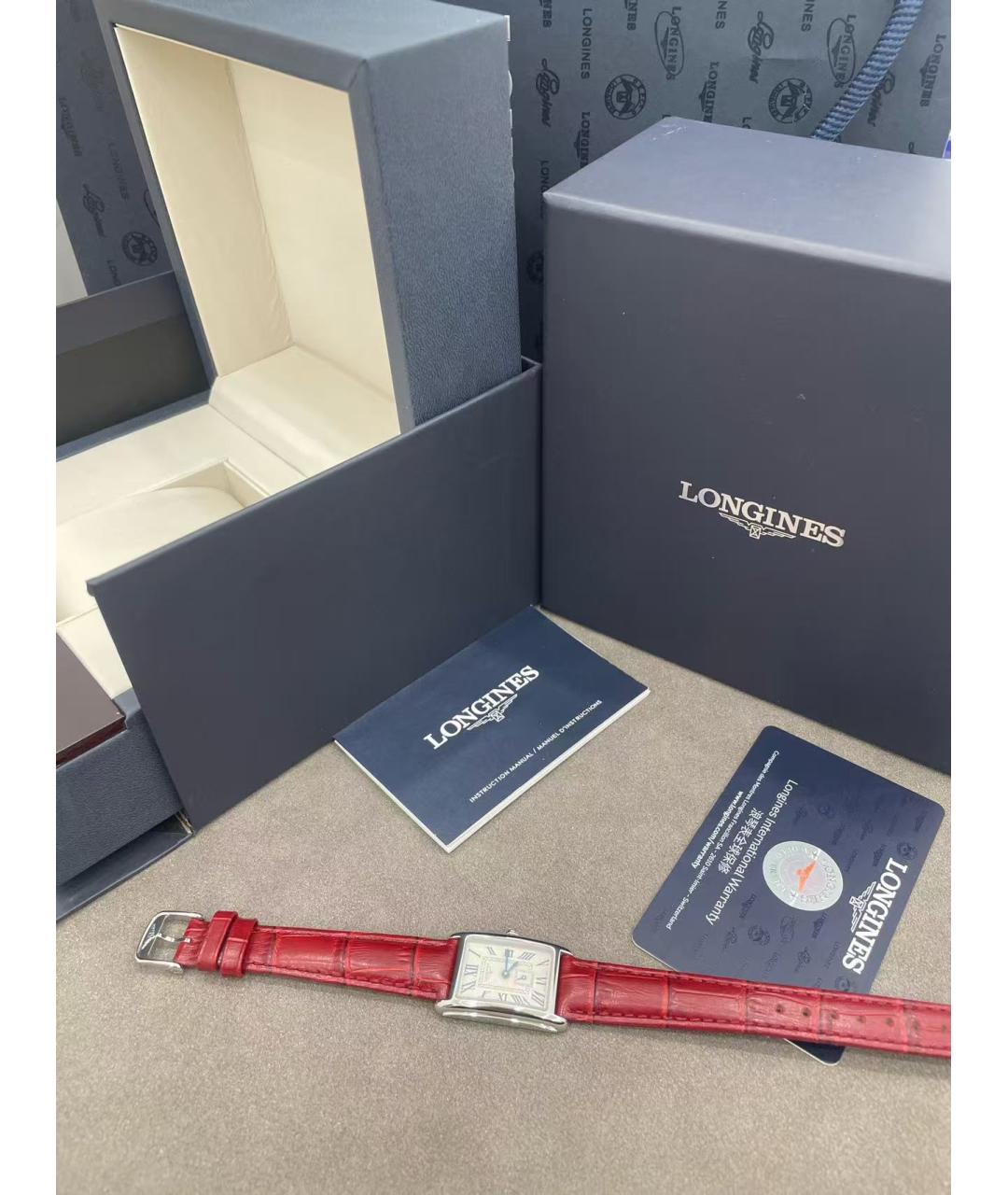 LONGINES Красные часы, фото 6