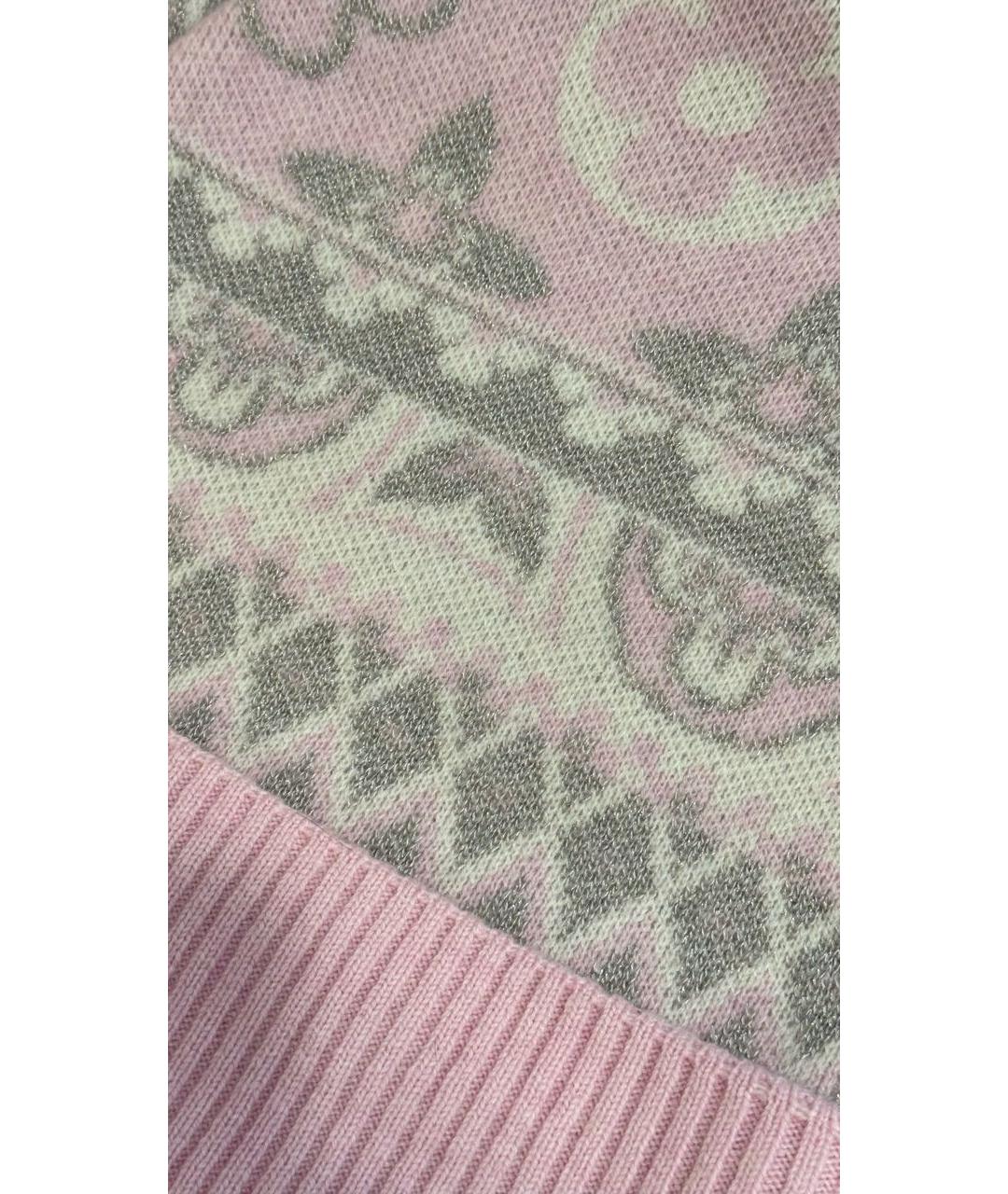 LOUIS VUITTON Розовая кашемировая шапка, фото 7