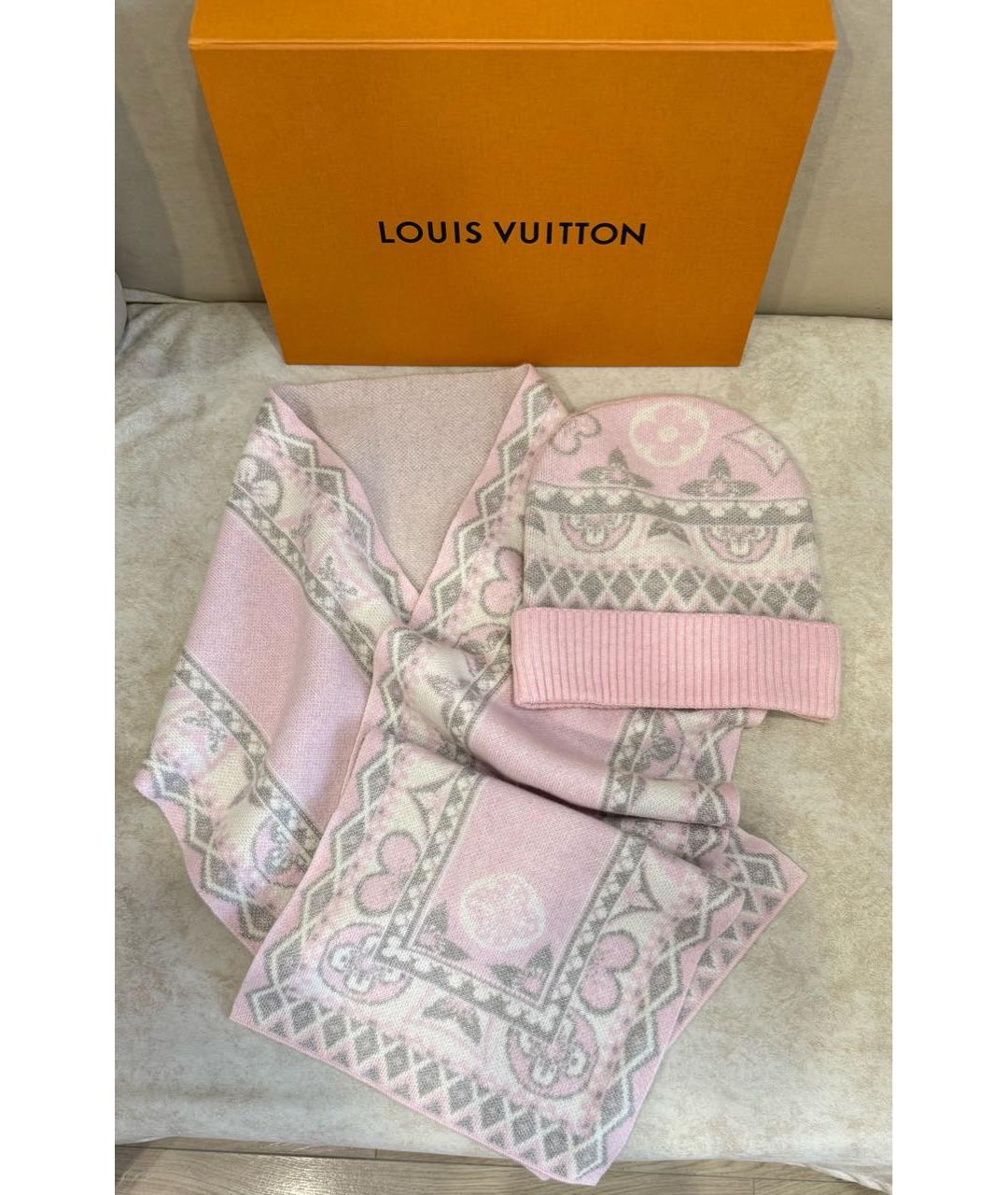 LOUIS VUITTON Розовая кашемировая шапка, фото 5
