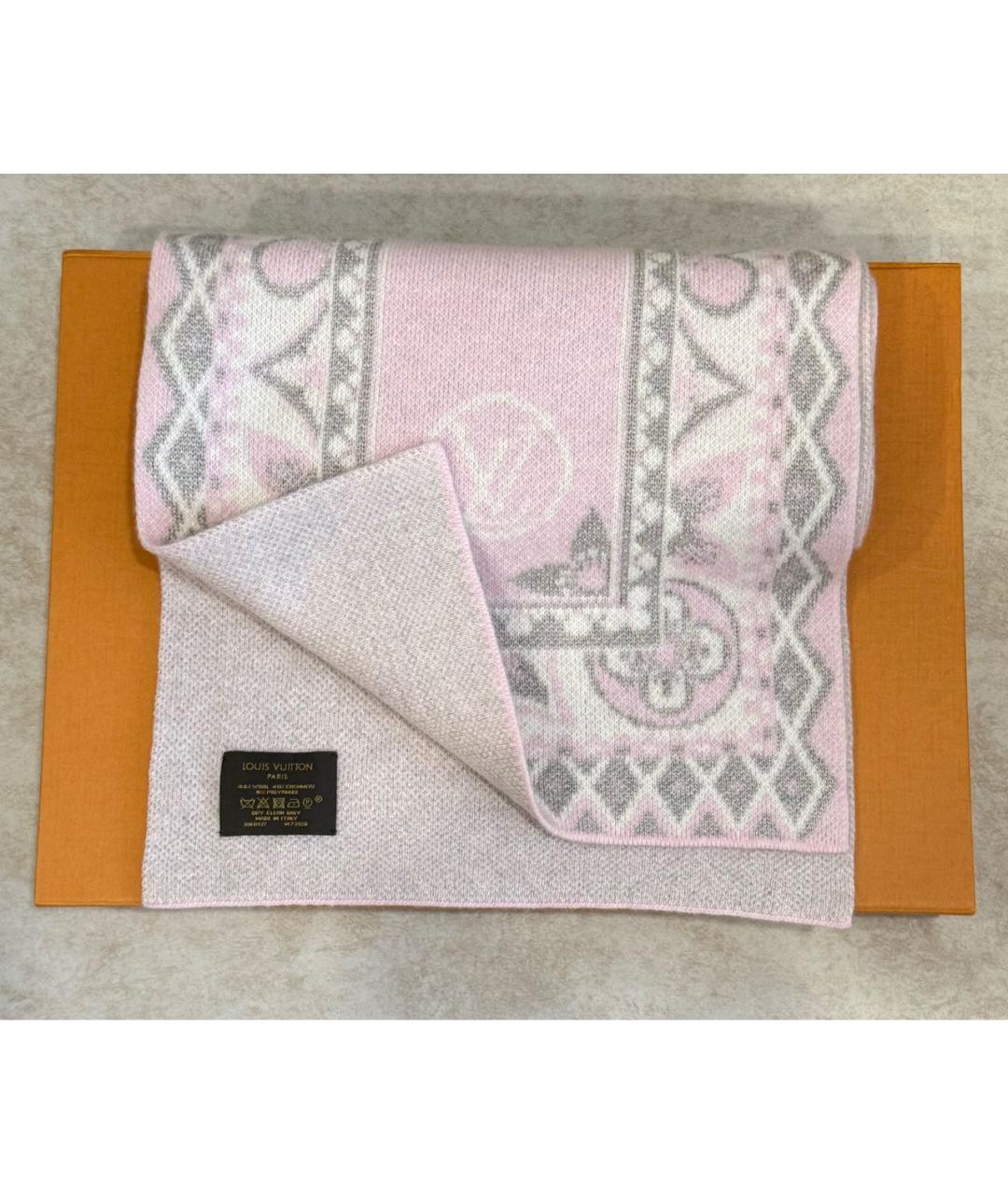 LOUIS VUITTON Розовая кашемировая шапка, фото 4
