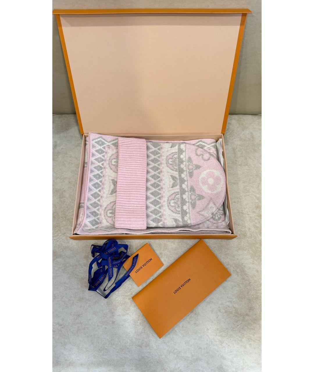 LOUIS VUITTON Розовая кашемировая шапка, фото 6