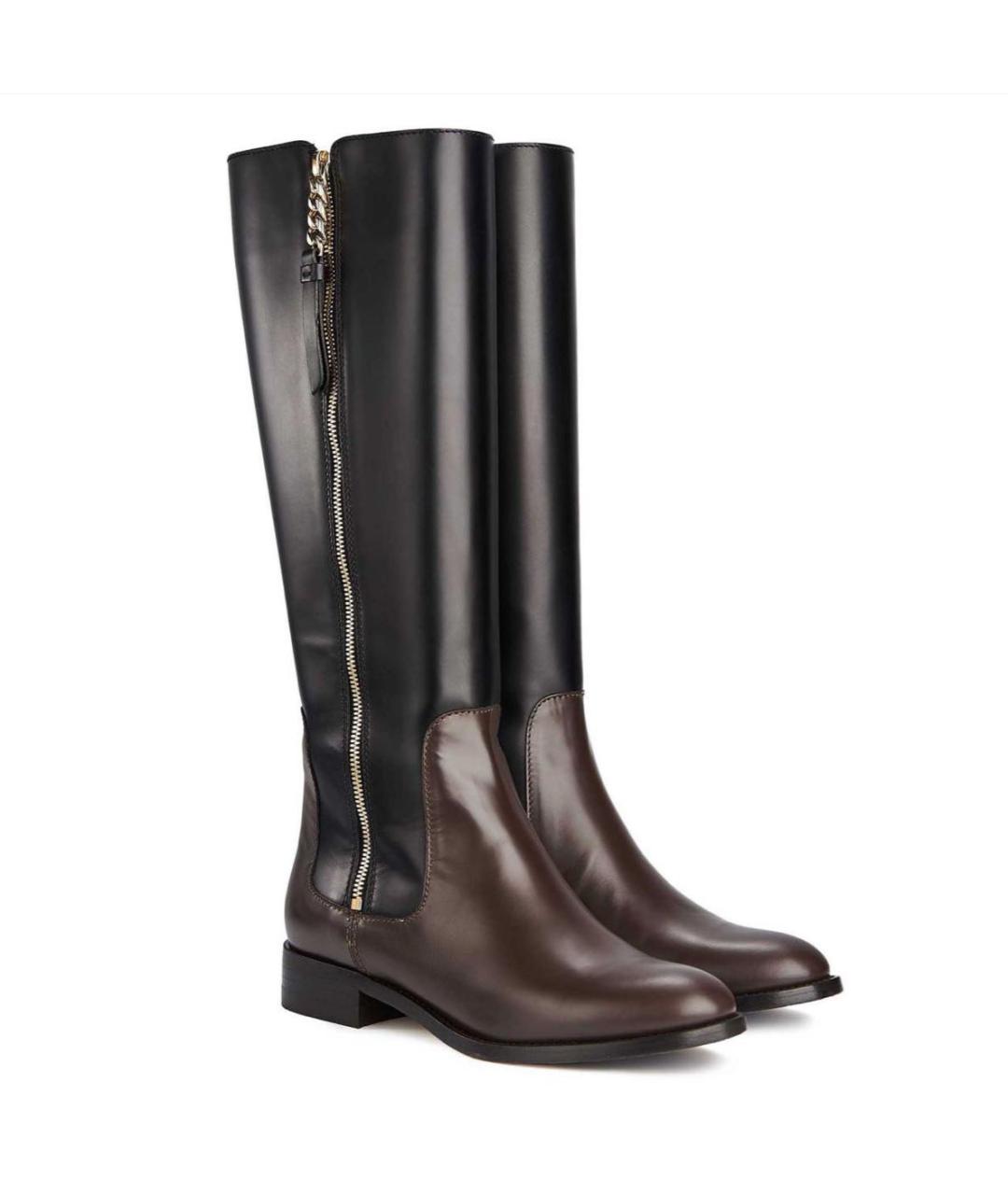 JIMMY CHOO Черные кожаные сапоги, фото 2