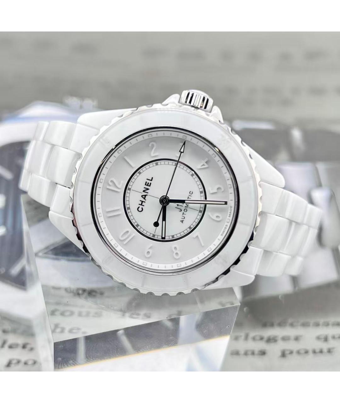 CHANEL Белые керамические часы, фото 5