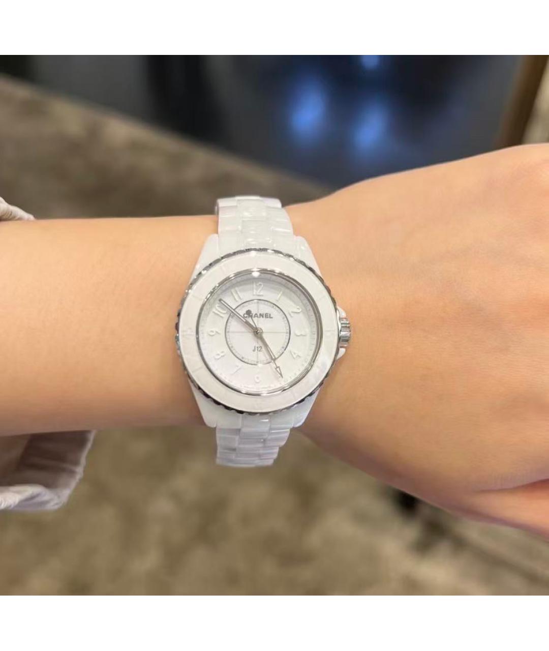 CHANEL Белые керамические часы, фото 6
