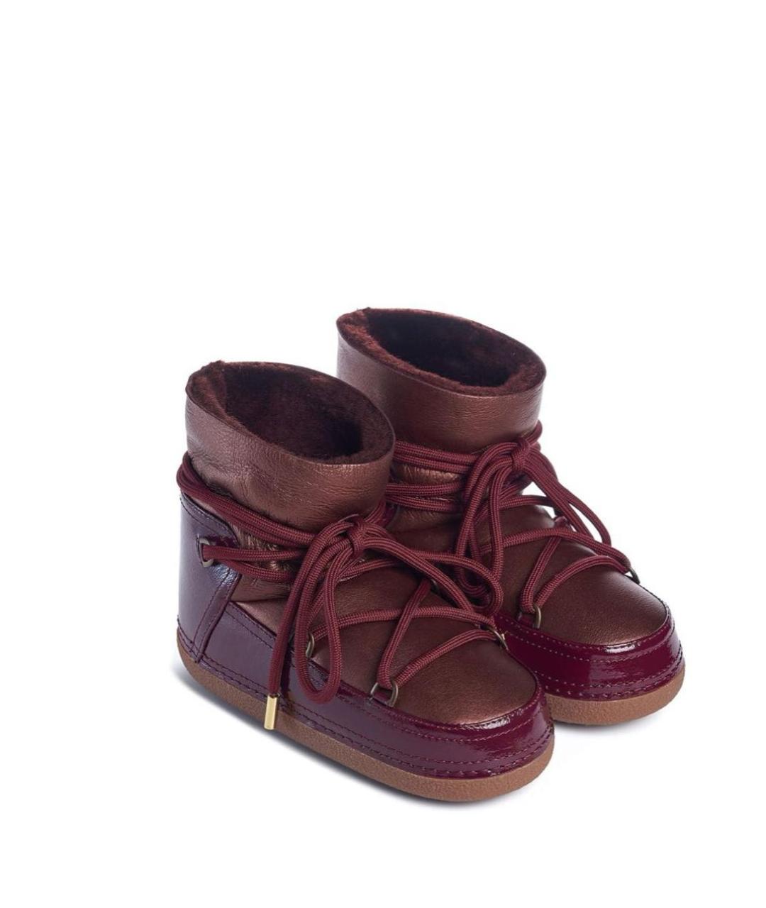 INUIKII Бордовые кожаные сапоги, фото 2