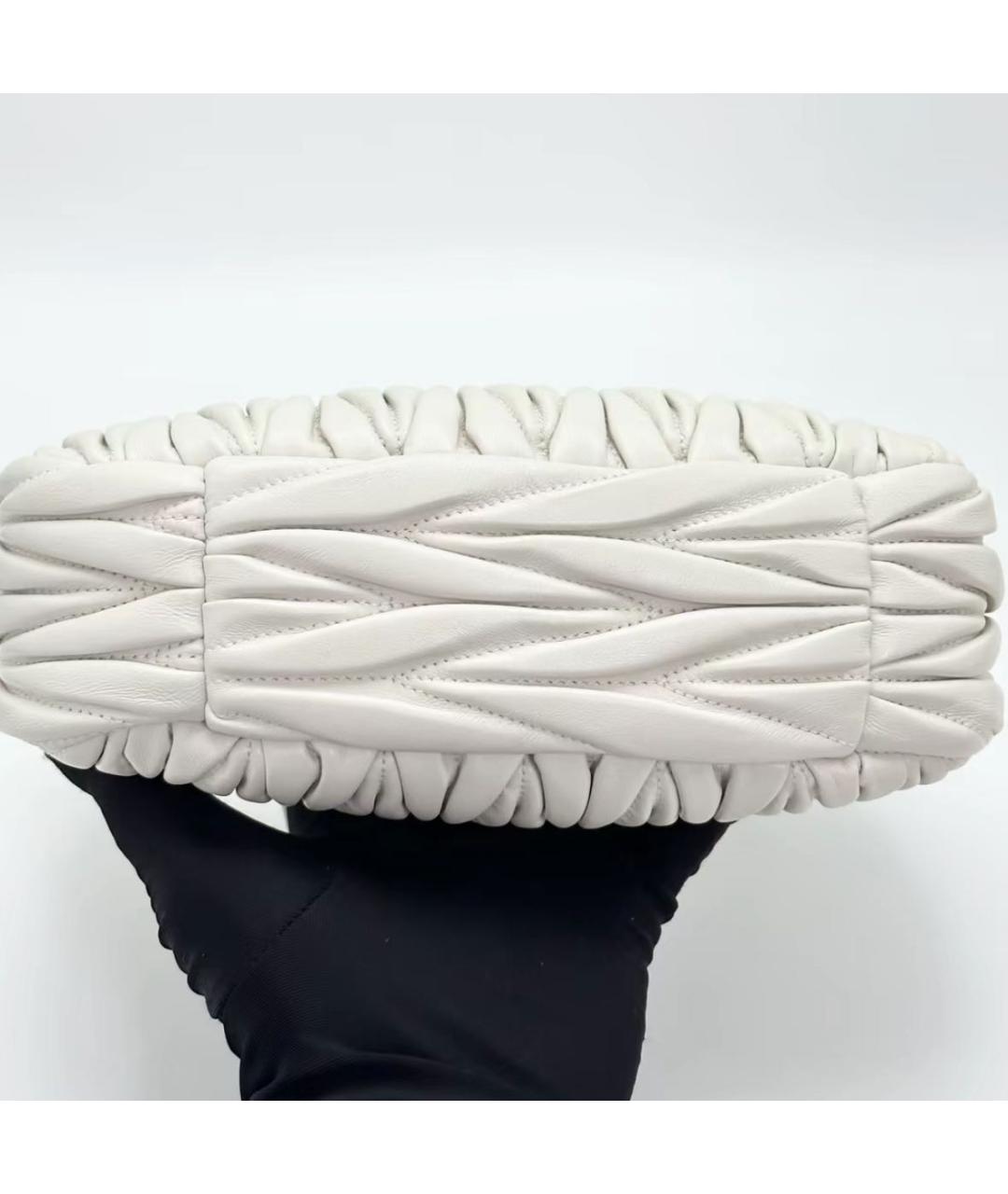 MIU MIU Белая кожаная сумка через плечо, фото 5