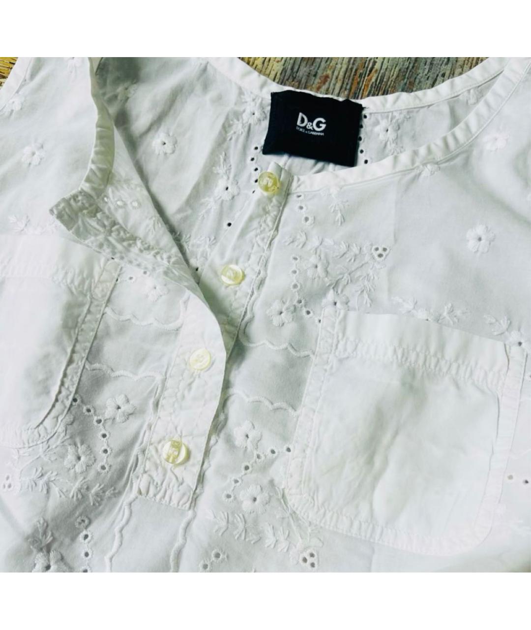 DOLCE&GABBANA Белый хлопковый костюм с юбками, фото 3