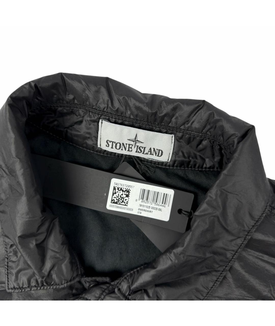 STONE ISLAND Черная полиамидовая куртка, фото 3