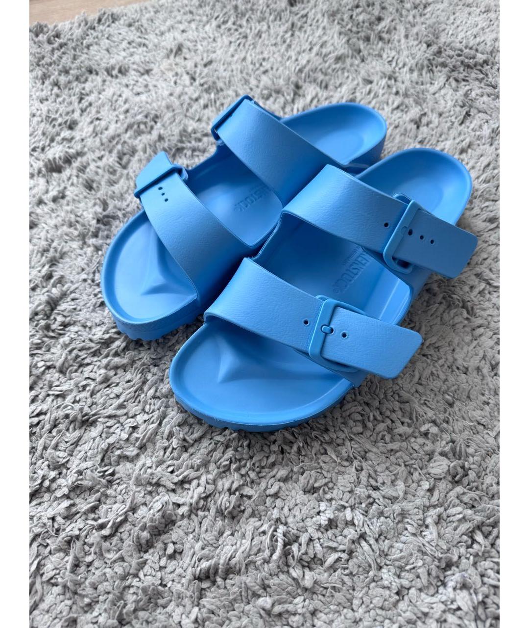 BIRKENSTOCK Синие резиновые шлепанцы, фото 6