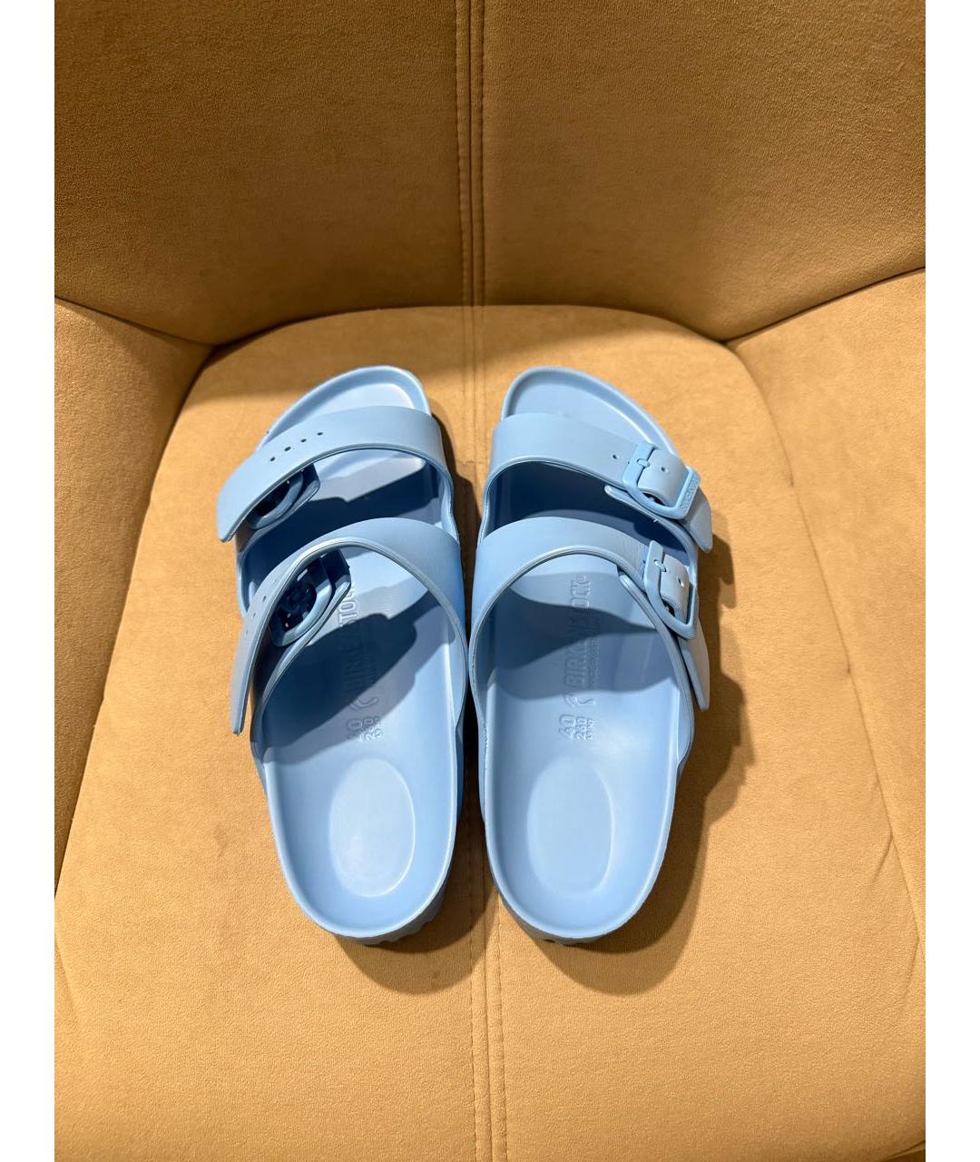 BIRKENSTOCK Синие резиновые шлепанцы, фото 3