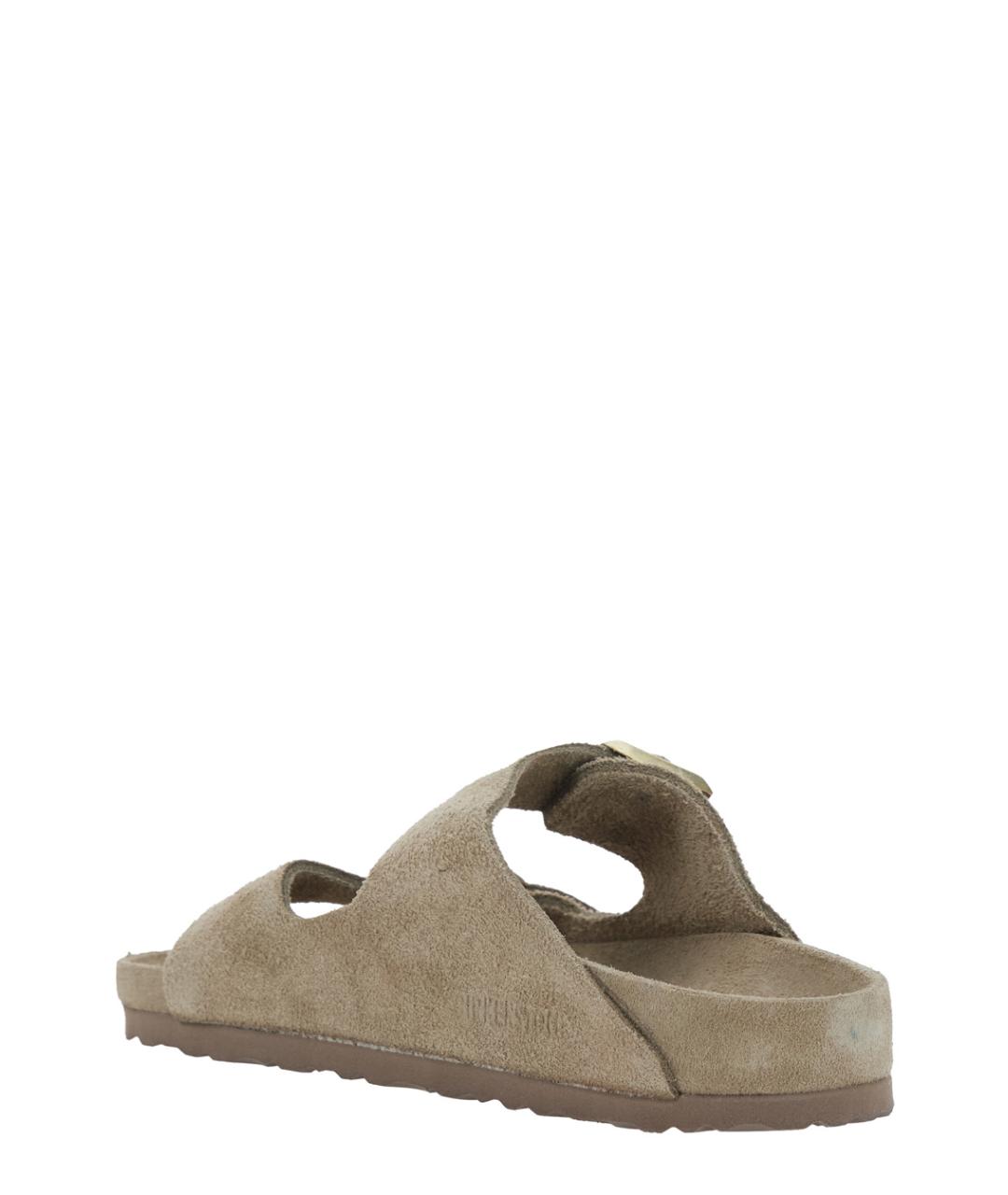 BIRKENSTOCK Бежевые кожаные сандалии, фото 3