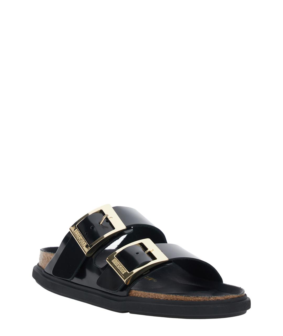 BIRKENSTOCK Черные кожаные сандалии, фото 2