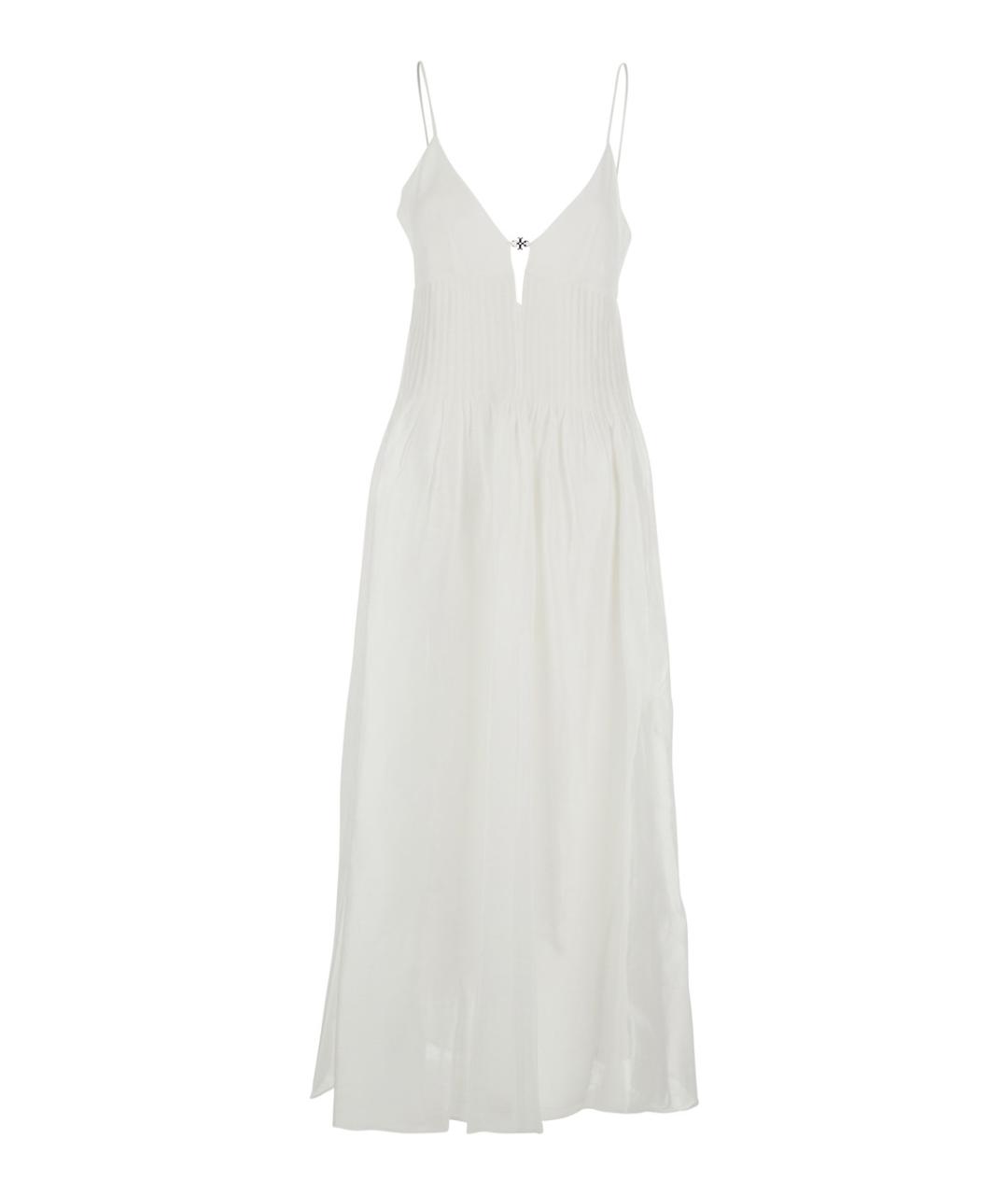 TORY BURCH Белый льняной сарафан, фото 1