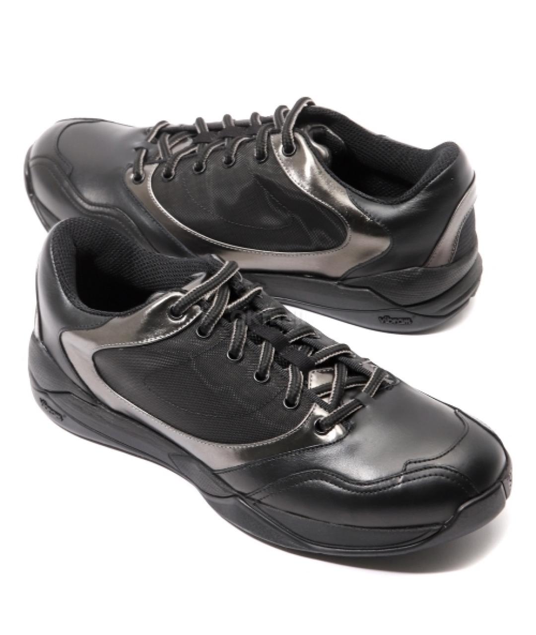 OUR LEGACY Черные кожаные кроссовки, фото 3