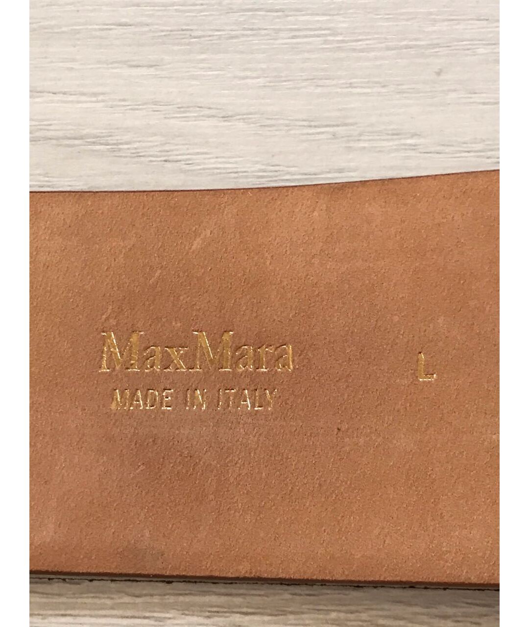 MAX MARA Коричневый кожаный ремень, фото 3