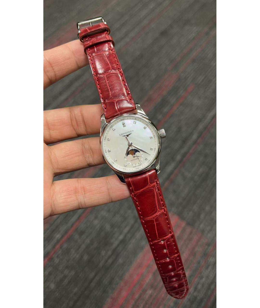 LONGINES Красные часы, фото 3