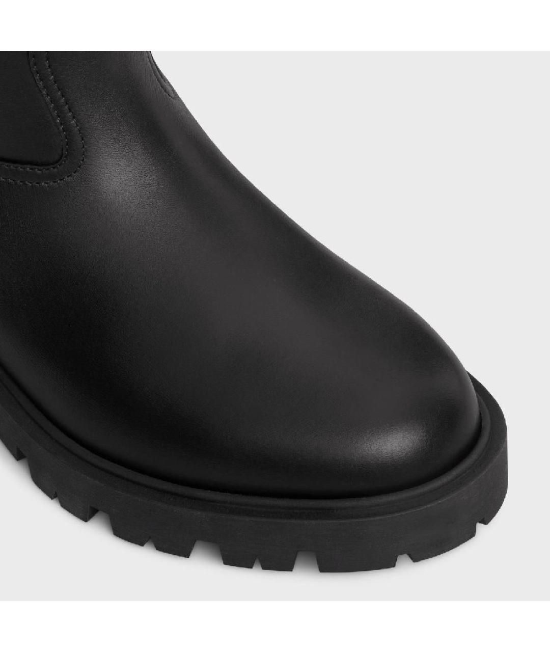 CELINE Черные кожаные сапоги, фото 2