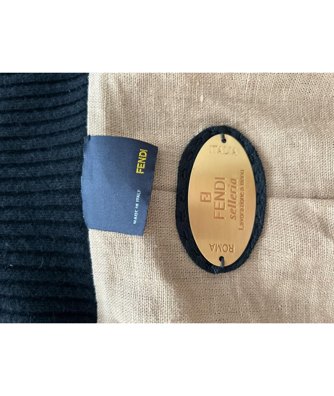 FENDI Черная кожаная куртка, фото 3