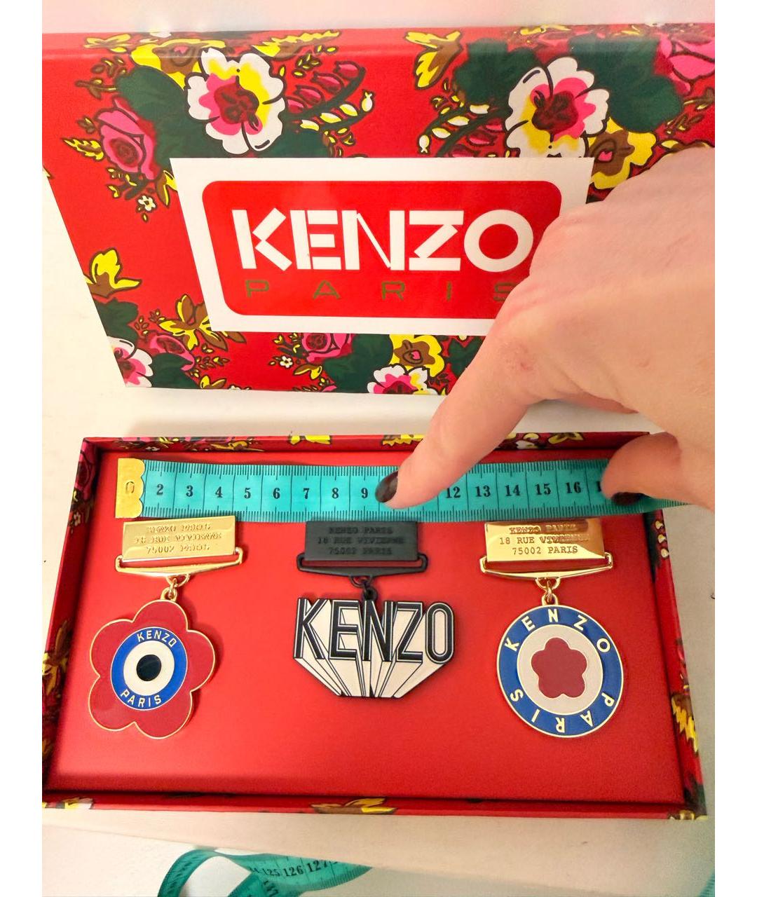 KENZO Мульти металлическая булавка / брошь, фото 7