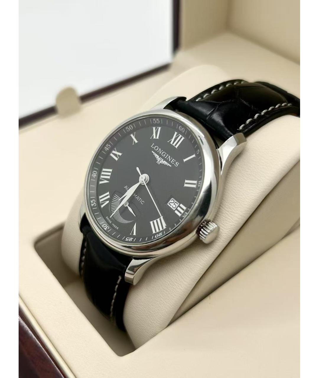 LONGINES Черные часы, фото 2