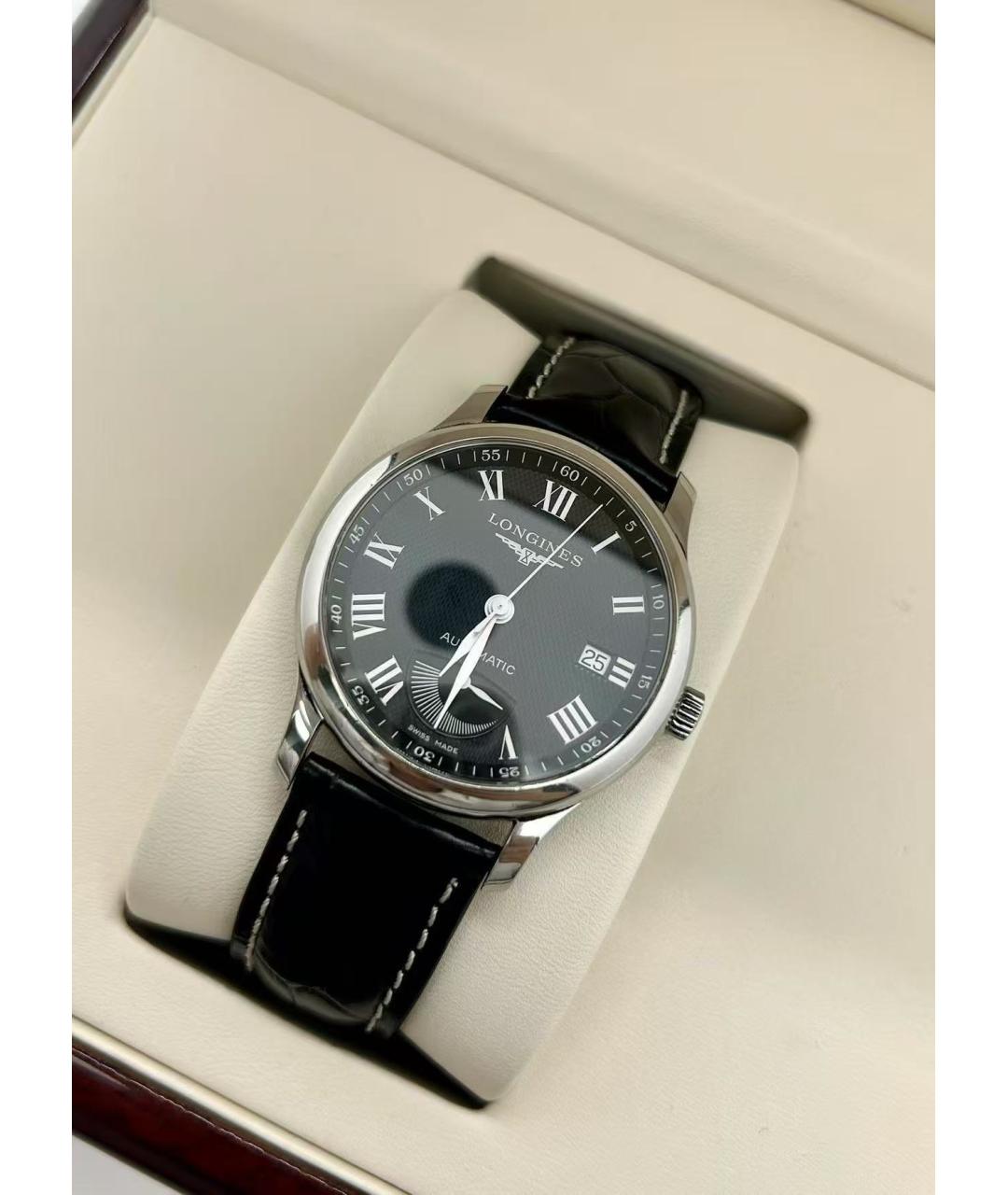 LONGINES Черные часы, фото 5