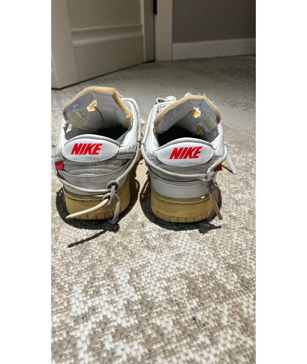 NIKE X OFF-WHITE Белые текстильные кроссовки, фото 4