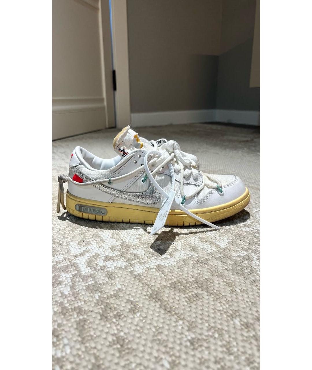 NIKE X OFF-WHITE Белые текстильные кроссовки, фото 5