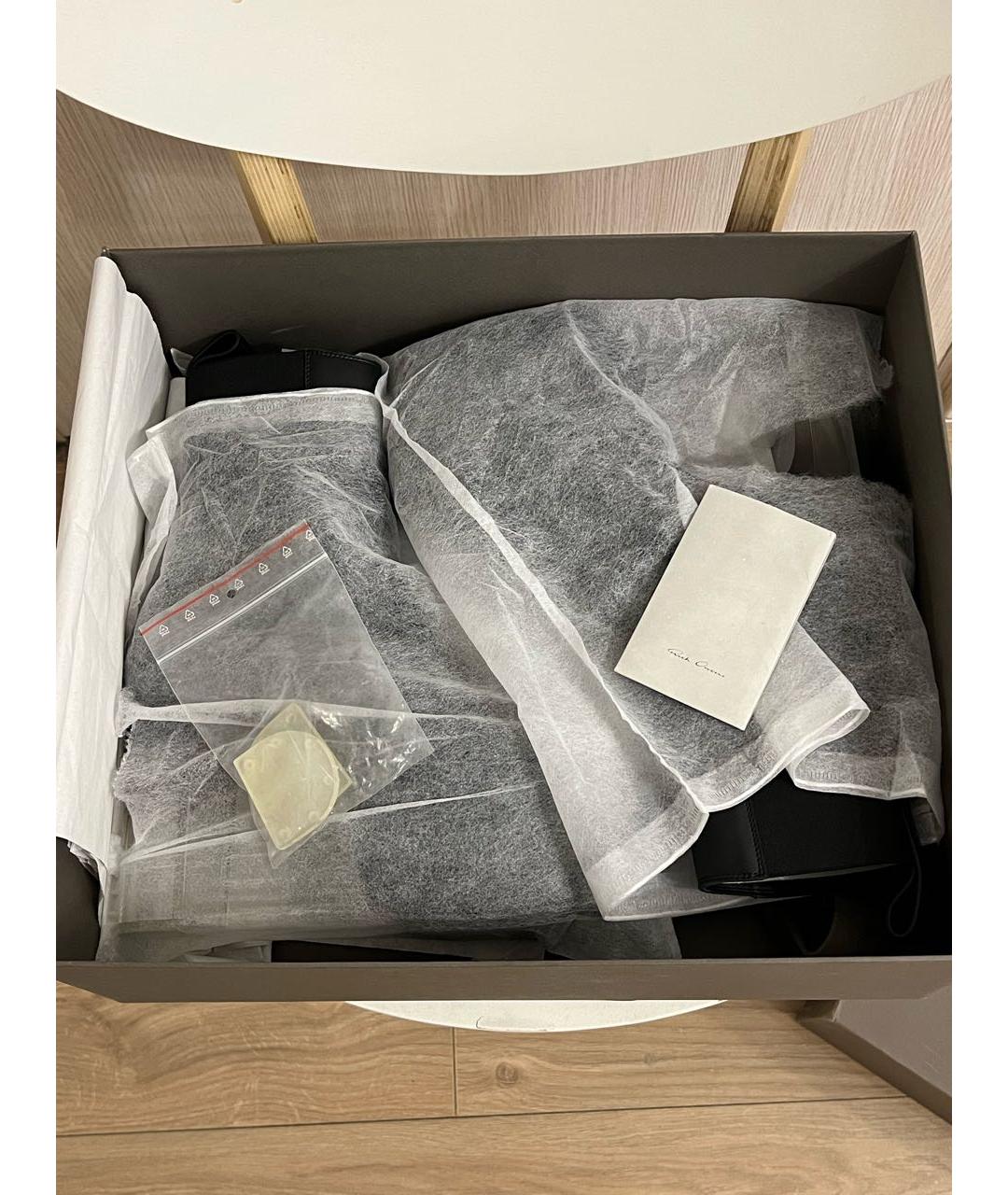 RICK OWENS Черные кожаные ботильоны, фото 5