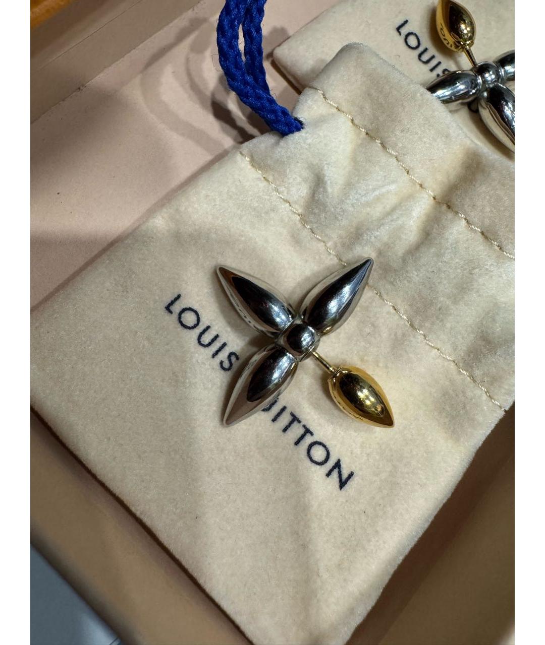 LOUIS VUITTON Серебряные латунные серьги, фото 2
