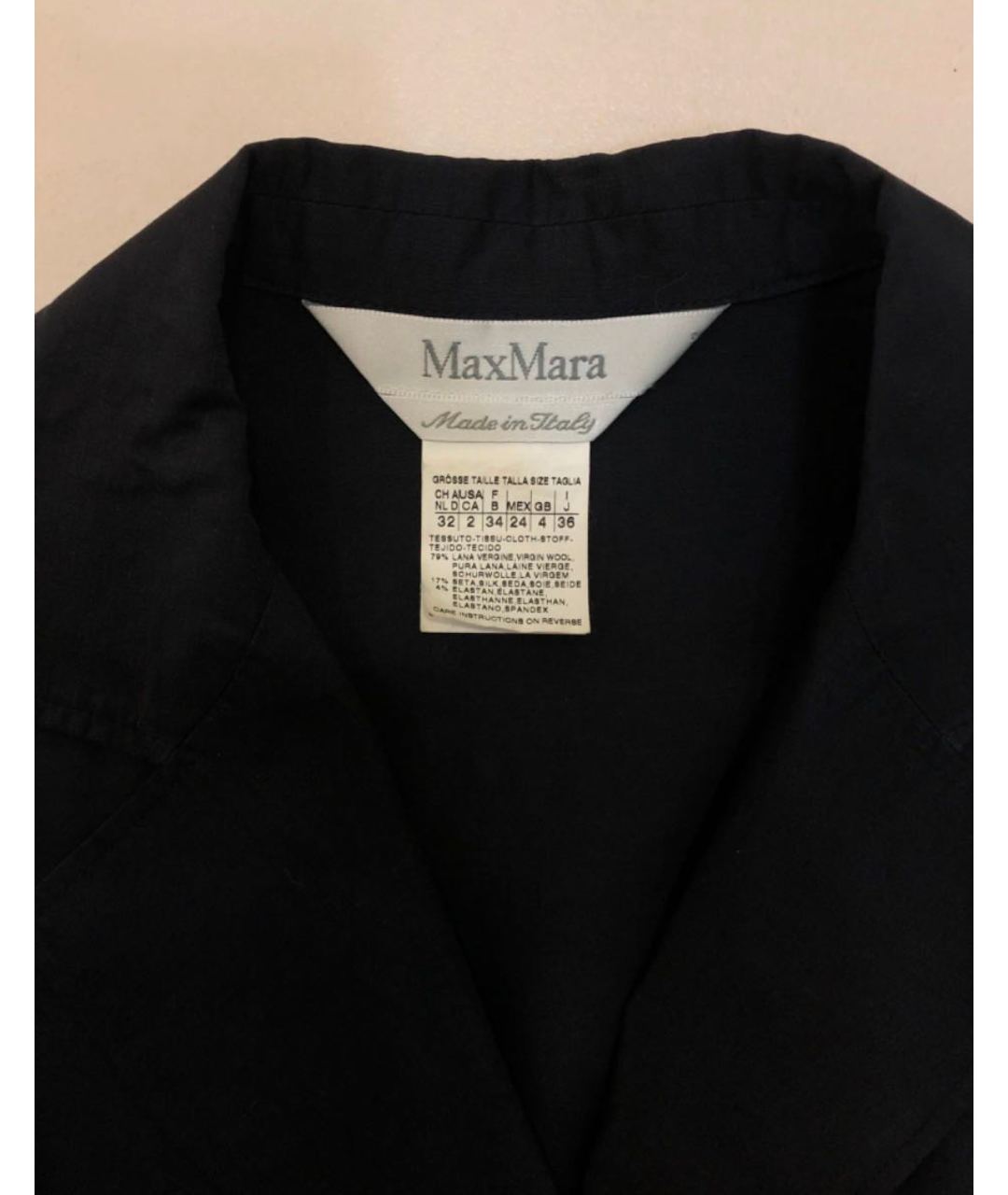 MAX MARA Черное шерстяное повседневное платье, фото 3