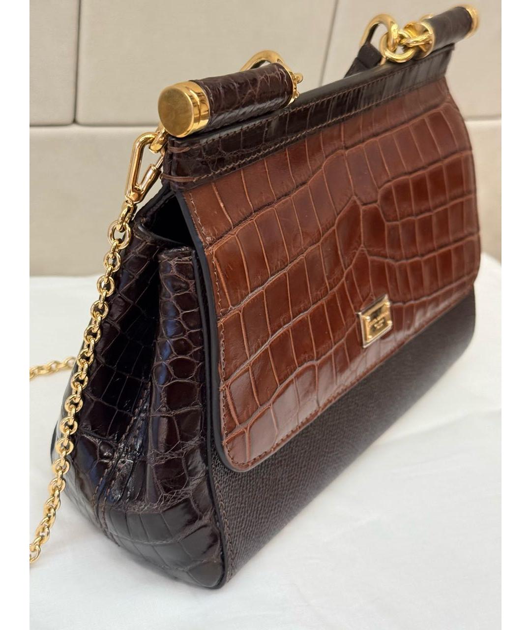 DOLCE&GABBANA Мульти сумка с короткими ручками из экзотической кожи, фото 6