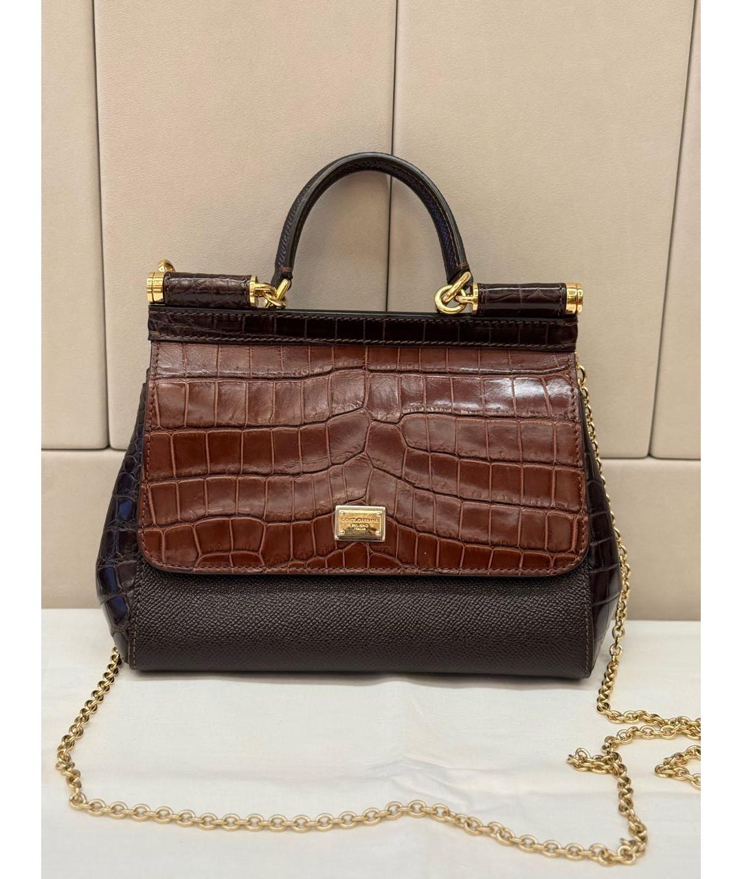 DOLCE&GABBANA Мульти сумка с короткими ручками из экзотической кожи, фото 8