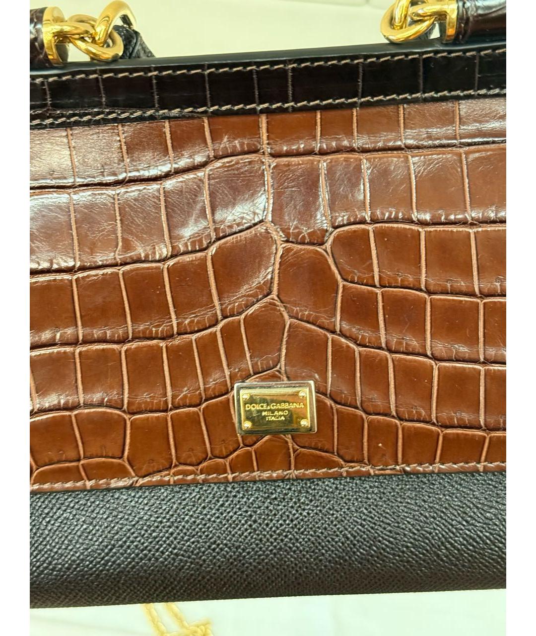 DOLCE&GABBANA Мульти сумка с короткими ручками из экзотической кожи, фото 5