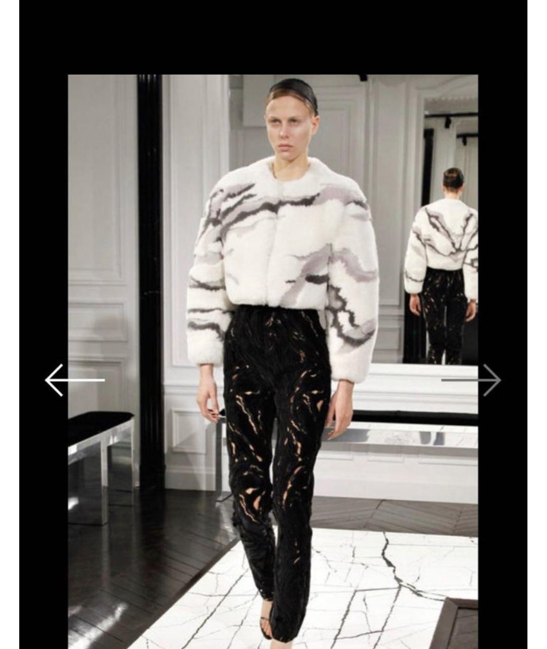 BALENCIAGA Белая меховая шуба, фото 4