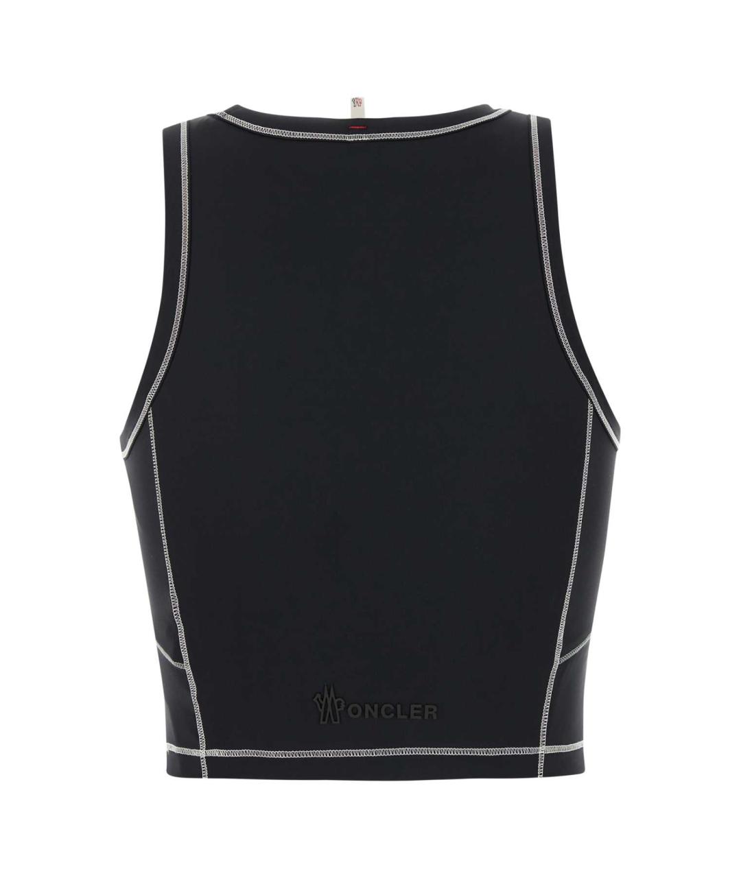 MONCLER GRENOBLE Черная полиамидовая майка, фото 2